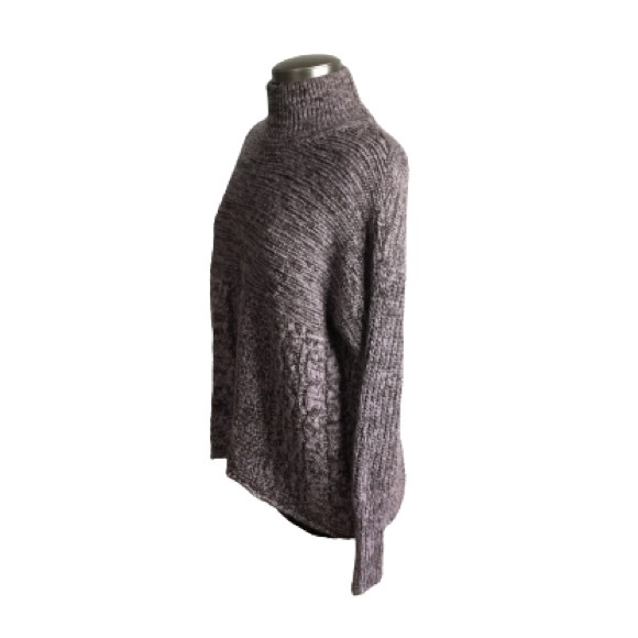 Simply Vera Vera Wang Cable Knit Funnel Sweater  Demitasse  Size XL - Picture 4 of 8